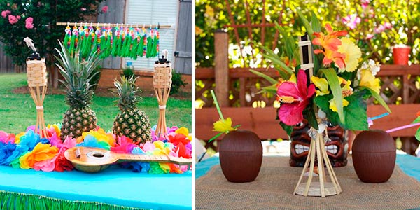 Cuadrante Emoción Pebish Celebración hawaiana al aire libre - Fiesta luau hawaiana ¡en tu jardín!