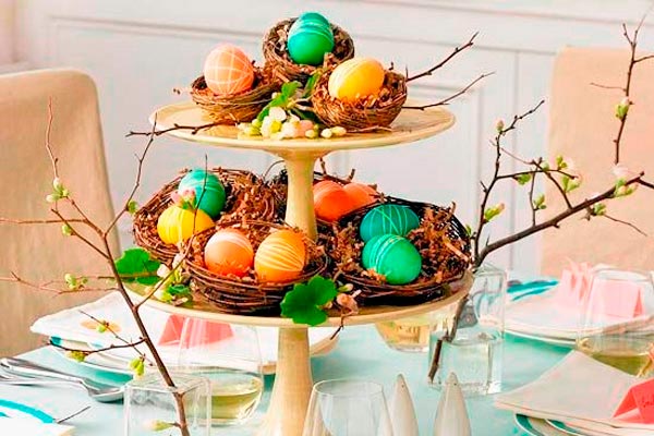 Centros de mesas con huevos de pascua Hermosos arreglos para decorar tu mesa de pascua