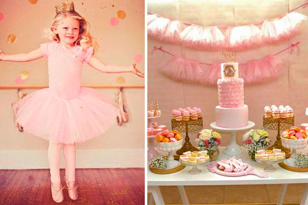 Cumpleaños de ballet para niña Encantadora fiesta de ballet rosa  para niñas