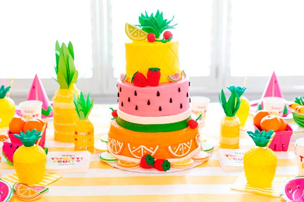 Cumpleaños de frutas Fiesta de sabores y colores naturales