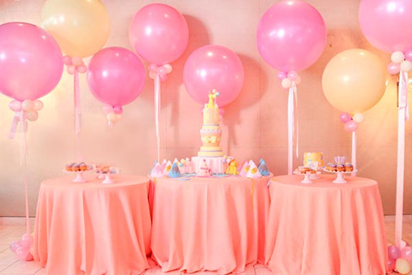 Decoración con globos para baby shower Fantasticos globos en el baby shower de tu pequeña