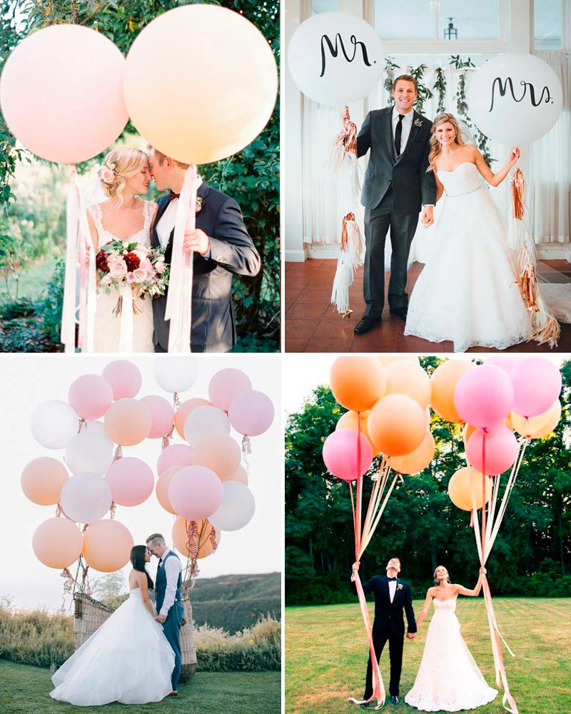 Decoración de bodas con globos gigantes. Imagen 7