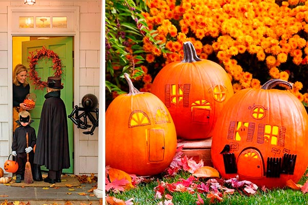 Decoración de calabazas para halloween Calabazas creativas para la noche de brujas