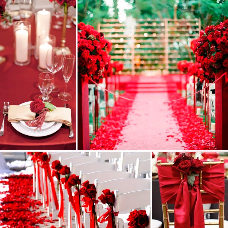 Decoración en rojo para tu boda. Imagen 3