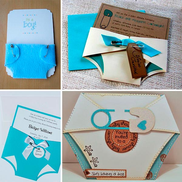 Estilos de tarjetas para el baby shower - Invitaciones originales para el baby  shower de tu hijo