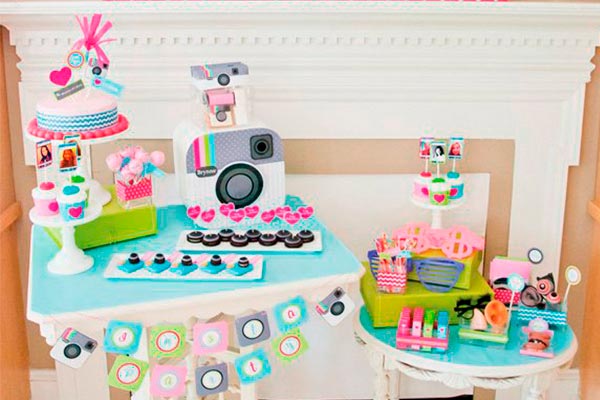 Fiesta de niña inspirada en instagram “etiquetas” y “me gusta” en el cumpleaños de tu hija