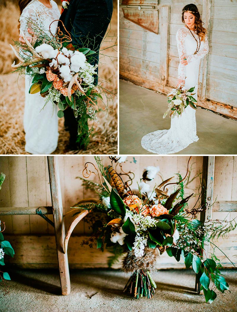 Flores de algodón para decorar tu boda. Imagen 3