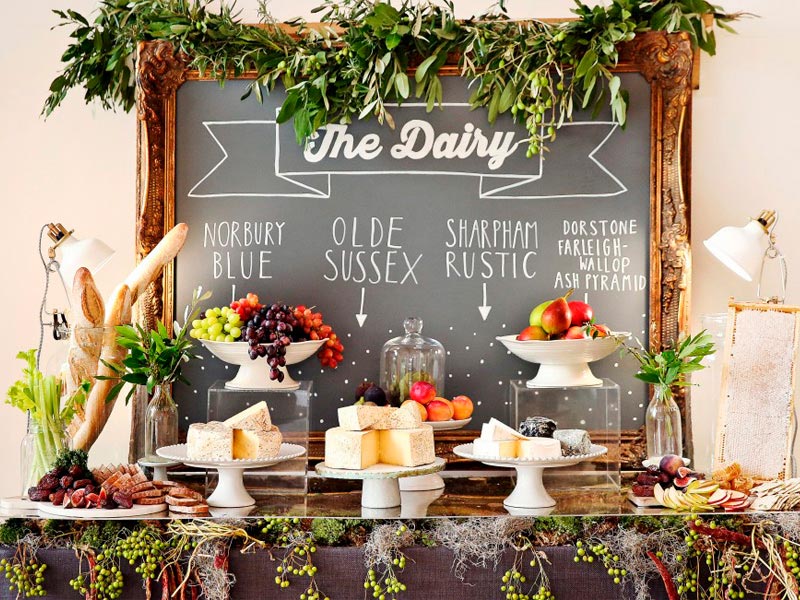 Ideas de estaciones de comidas para la boda Deliciosos food bar en la ceremonia