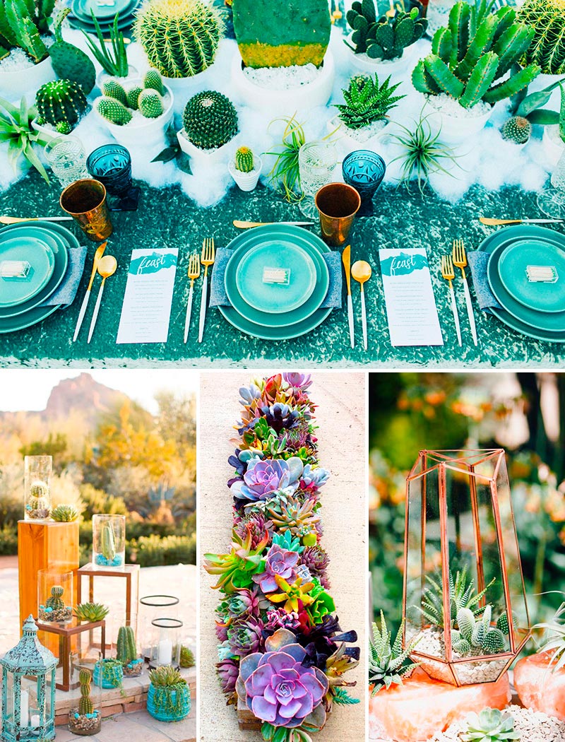 Ideas para decorar una boda con cactus. Imagen 3