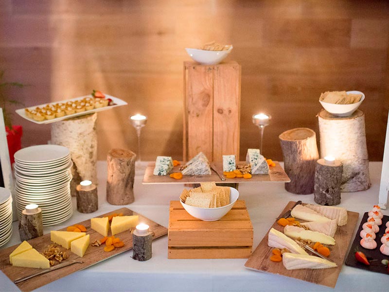 Mesa de quesos para tu boda