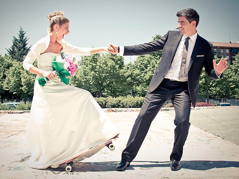 Una boda skate Un amor extremo y sobre ruedas